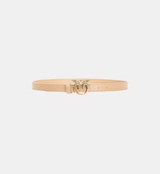 Fine ceinture love birds en cuir 2cm Pinko