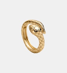 Anneau en argent 925 plaqué en or jaune 18K en forme de serpent Aristocrazy