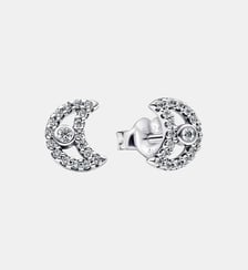 Clous d'Oreilles Lune Scintillants Pandora