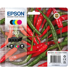 Cartouche d'encre Pack Multipack 4 Originales 503 (Noir + 3 Couleurs) - C13T05A64010 Epson