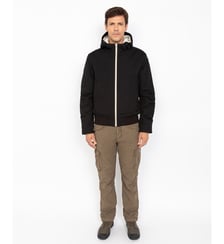 Blouson droit court Bluster2 à capuche Schott