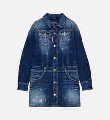 Robe en denim effet usé Dsquared2