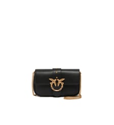 Petit sac porté épaule love bag pocket en cuir avec boucle bijou Pinko