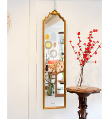 Miroir allongé en bois Georges N°1204- Produit chiné Debongout