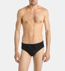 Slip de bain Monogramme en nylon élasthanne Balmain
