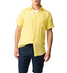Chemise slim en lin manches courtes Palm Beach Rodd & Gunn