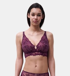 Soutien-gorge sans armature avec dentelle de Leavers Chantelle