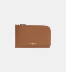Porte cartes zippé Albertine en cuir grainé Le Tanneur