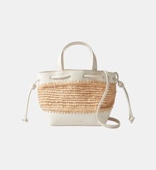 Panier mini Alban raphia cuir Claudie Pierlot