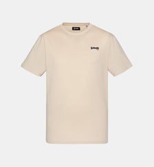 T-shirt brodé gris chiné Schott