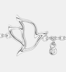 Bracelet souple L'Hirondelle en Argent avec diamant blanc La Garçonne Diamant