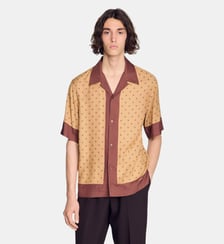 Chemise motif micro cross Sandro
