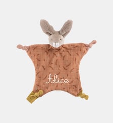 Doudou lapin argile Trois petits lapins Moulin Roty