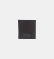 Portefeuille vertical en cuir et toile canvas noir Seattle Serge Blanco