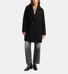 Manteau carlo en panne chevron bicolore Momonì