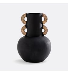 Vase décoratif en céramique et rotin H41 La Redoute Interieurs