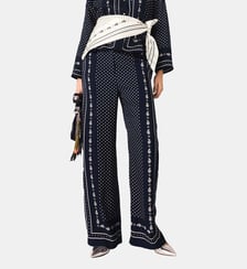 Pantalon fluide imprimé Maje