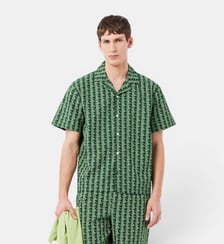 Chemise de pyjama popeline imprimé monogramme Lacoste
