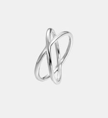 Bague double croisée en argent 925 Aristocrazy