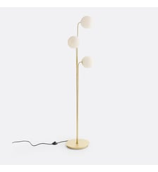 Lampadaire laiton et verre opaline La Redoute Interieurs