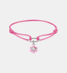 Hello Kitty Bracelet textile rose avec charm Thomas Sabo