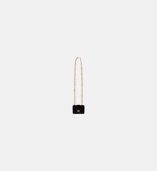 Porte-cartes pocket necklace en daim à bandoulière bijou Pinko