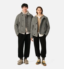 Blouson Harrington rembourré unisexe en laine AMI Paris