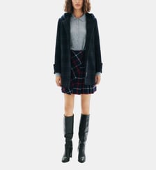 Manteau guimotin 2 - Motif à carreaux - Laine recyclee Caroll