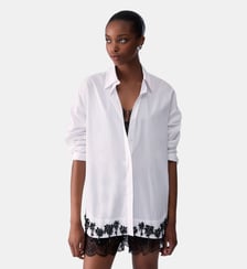 Chemise en popeline avec broderies Liu Jo