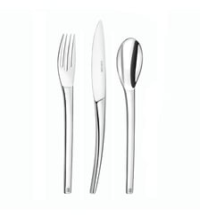 Couverts entrée, fromage, dessert pour 6 personne en acier inoxydable Couzon