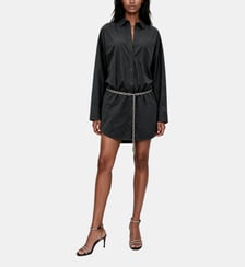 Robe chemise courte en coton blanche The Kooples