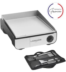 Plancha électrique Pro 35S noir à poser, 40x35 cm + kit d'accessoires Lagrange