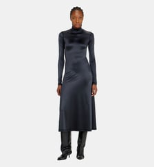 Robe midi fluide à col montant Diesel