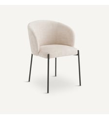 Fauteuil de table velours chenille AM.PM