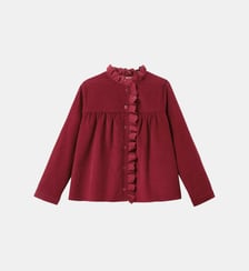 Chemise velours et dentelle Fille Cyrillus