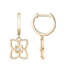 Boucles d'oreilles Fiorella en Plaqué Or avec diamant blanc La Garçonne Diamant