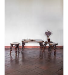 Ensemble de table basse brutaliste Liv N°135- Produit chiné Debongout