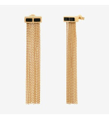 Boucles d'oreilles dorées émeraude - vertu Caroline Najman