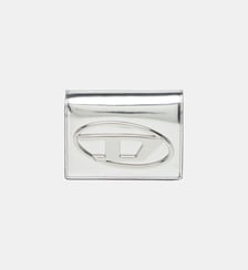Portefeuille à deux volets en cuir effet miroir Diesel