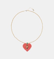 Collier chaîne avec pendentif perles tissées FORTAZA Hipanema