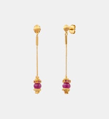 Boucles d'oreilles tiges percées   doré à l'or fin - Avola Satellite