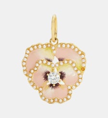 Pendentif fleur de pensée rose, Apaisement et Délicatesse Les Néréides