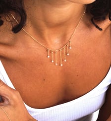 Collier Luna - Or 750‰ - Diamant blanc & perle de culture YAY Paris