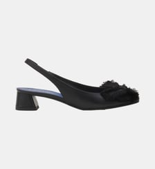 Slingback À Talons Ballerine En Cuir Lanvin