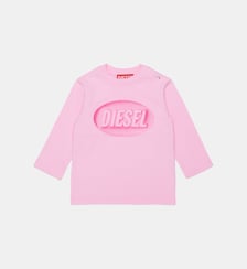 T-shirt à manches longues avec logo Diesel Kids