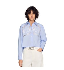 Chemise en coton brodée Sandro
