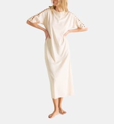Chemise de nuit longue col rond en jersey Laurence Tavernier