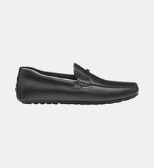 Mocassins en cuir avec garniture logotée BOSS