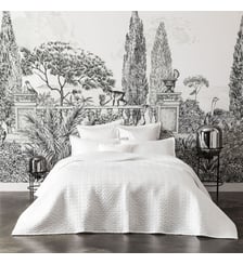Couvre-lit matelassé uni en satin de coton bio, POESIE Alexandre Turpault