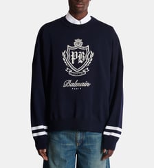 Pull en maille College Emblem Balmain